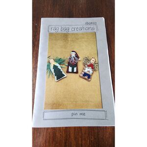 Vintage Rag Bag Creations # 60 Pin Me Sewing Craft Pattern 3.5" Pins Uncut